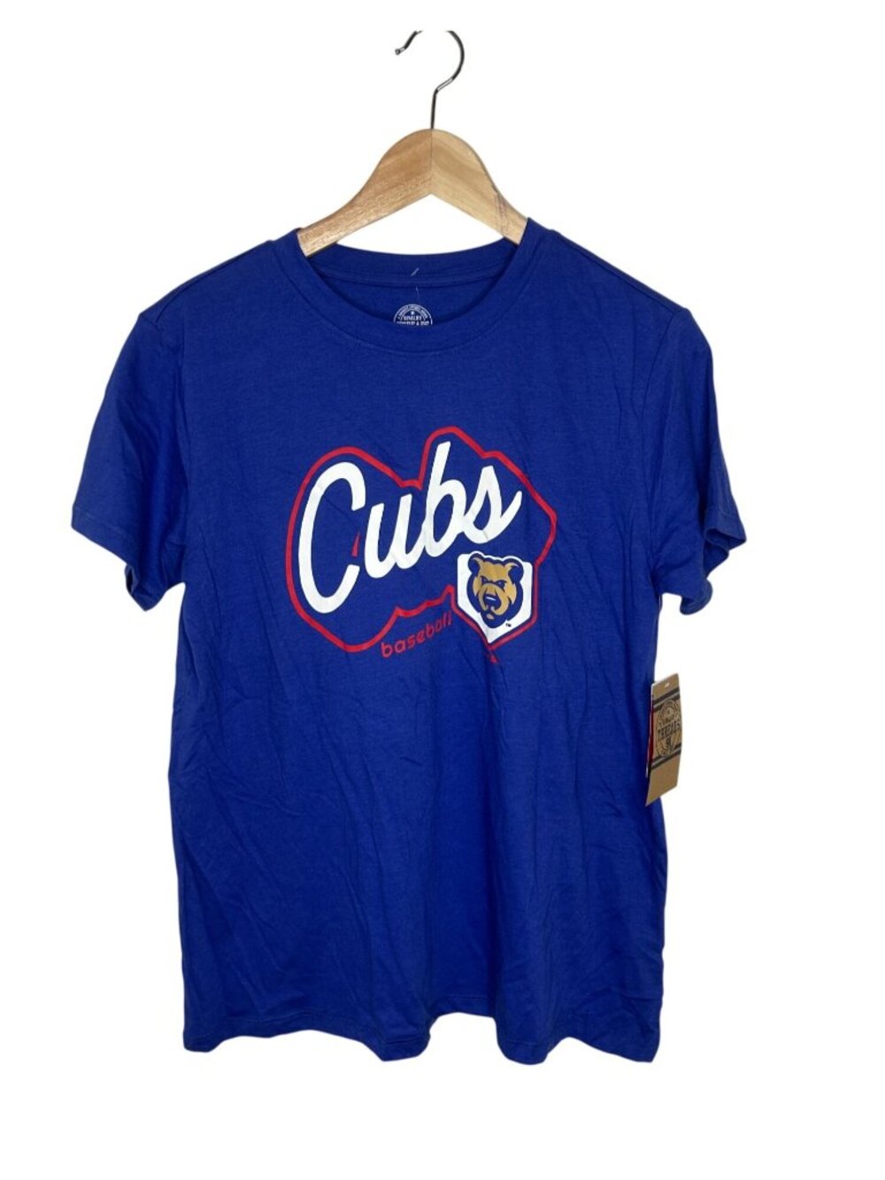 NWT Women's M 8/10 Chicago Cubs Blue Short Sleeve T-Shirt, MSRP $19.99